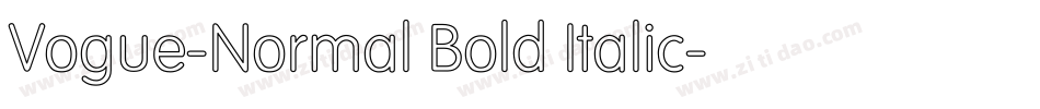 Vogue-Normal Bold Italic字体转换